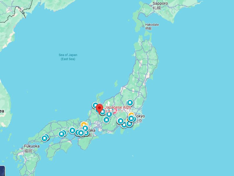 japan alps map