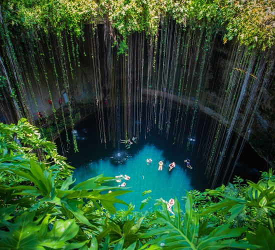 Ik-Kil Cenote, Mexico. Lovely cenote in Yucatan Peninsulla with